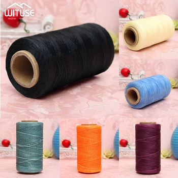 

12Pcs 260M/Roll Durable 1mm 150D Leather Waxed Thread Cord for DIY Handicraft Tool Hand Stitching Thread Flat Waxed Sewing Line