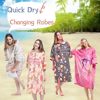 

Diving Suit Change Robes Poncho Hood Quick-drying Hooded Towel Quick-drying Absorbent Sweat-absorbent Fleece Swim Robe