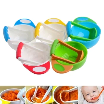 

baby manual food fruit and vegetable grinding bowls Baby food supplement tool grinding bowl and grinding stick kit