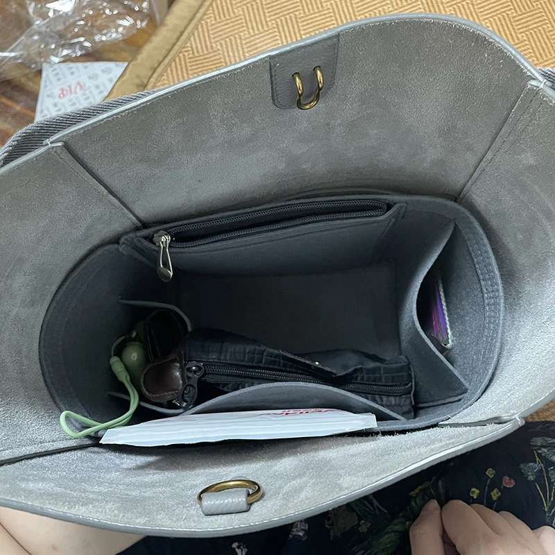 Fits For Sangle Bucket Felt Insert Bag Organizer Makeup Bag Organizer Insert Travel Cosmetic