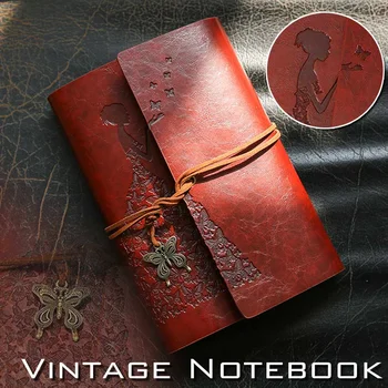 

A6 Vintage Travelers Notebook Diary Notepad PU Leather Spiral Literature Note Book Paper Journal Planners School Stationery Gift