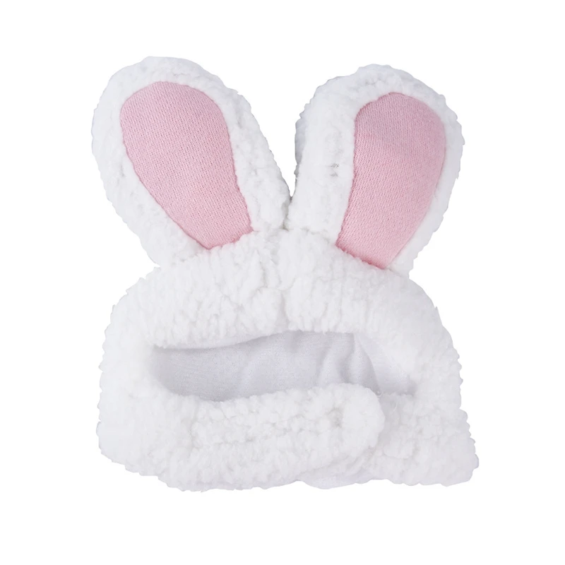 Cat Rabbit Hat Cute Rabbit Ears Cat Katten Kat Kitten Cap with Ears for Pet Small Dogs Pink Furry Costume Acessorios Para Gato