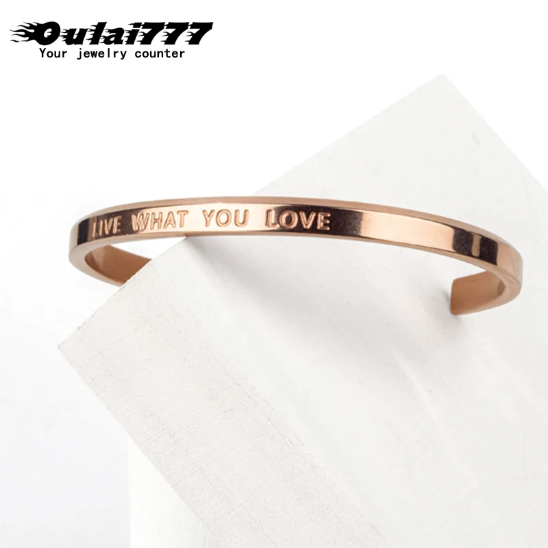 Oulai777 женский браслет из нержавеющей стали, регулируемые аксессуары, золотые браслеты homme, модные ювелирные изделия в стиле панк, простые