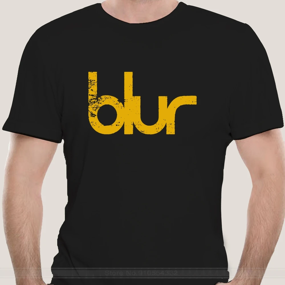 Blur T-shirt Distressed Logo Vintage Damon Albarn New Arrival Male Tees Casual Boy Tops Discounts | Мужская одежда