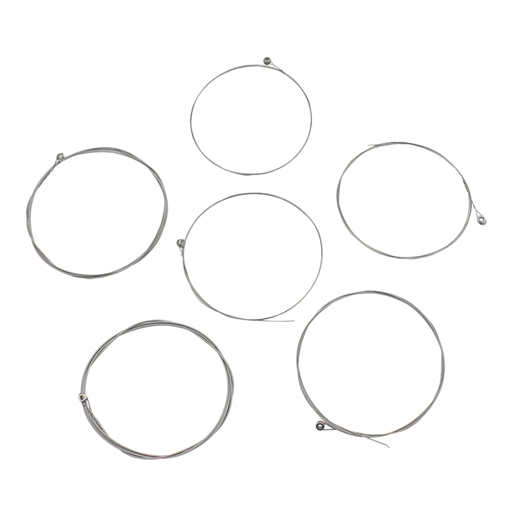 High Quality 1 Set Electric Guitar Silver White Alloy Strings Replacement