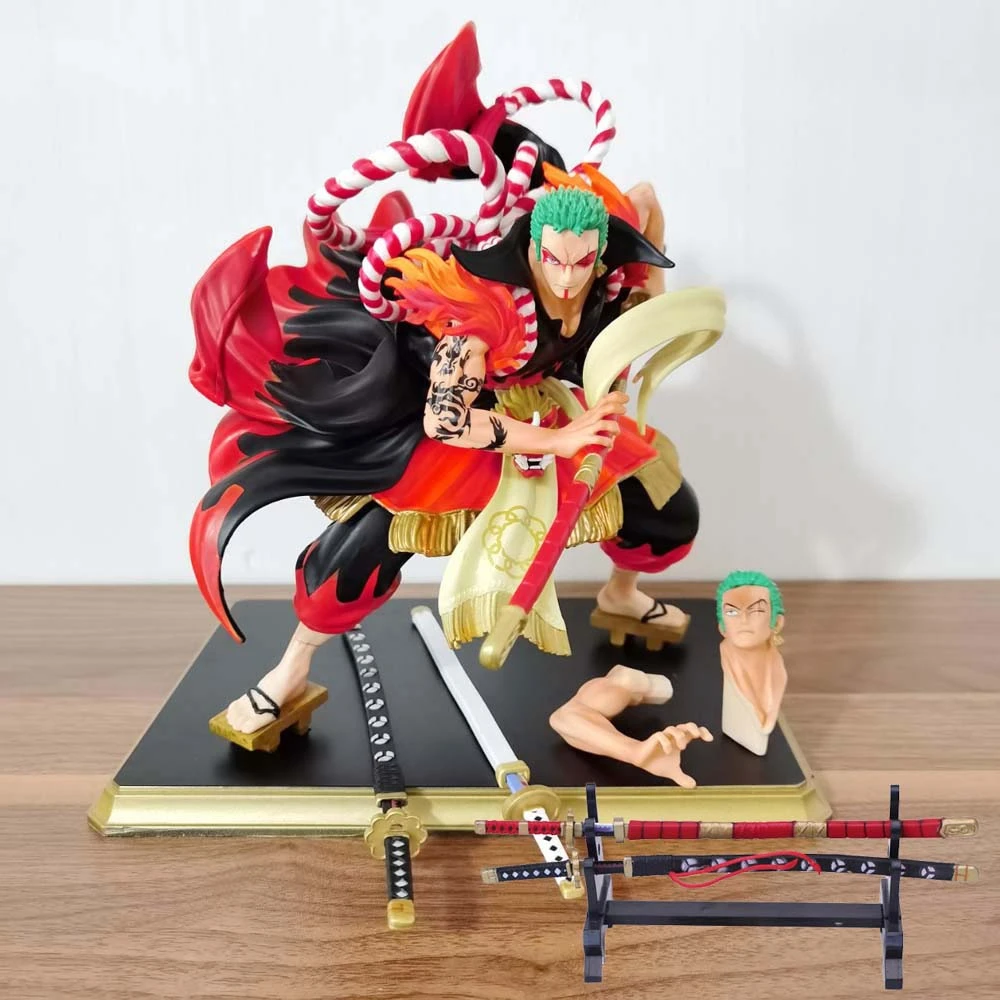 Deluxe Gk Kabuki Roronoa Zoro Action Figure Anime Figurine New World Kimono Zoro Model Toy Boy Top Grade Gift Collections Action Figures Aliexpress