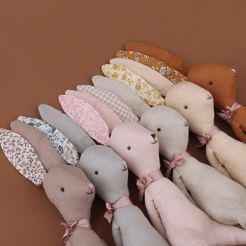 kawaii Baby Bunny Plush Rabbit Dolls Soft Newborn Sleeping Plush Toy Baby Appease Toy Rabbit Gift Stuffed Toys For Kids Home Dec