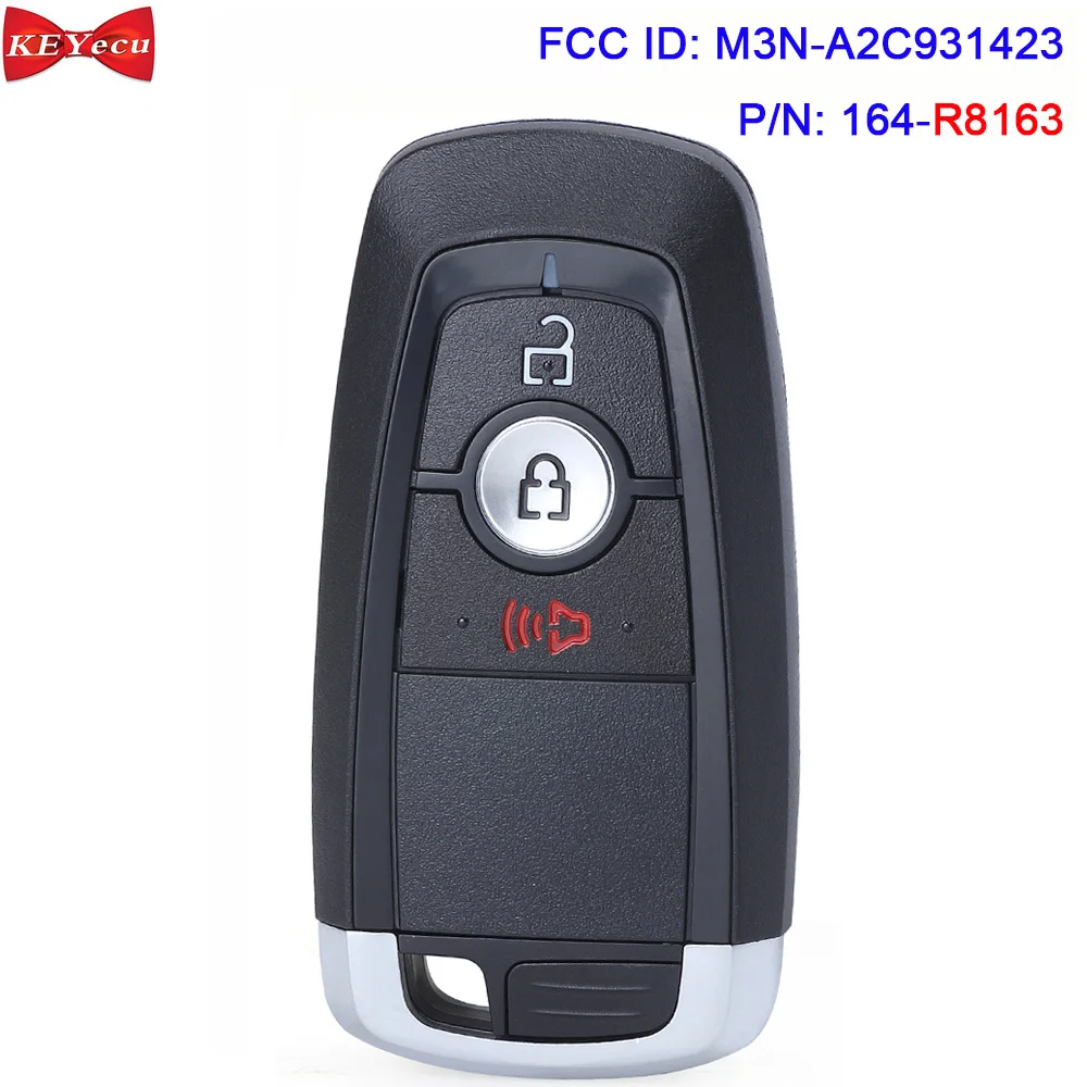 KEYECU 164-R8163 M3N-A2C931423 для Ford Bronco Edge Ecosport Explorer F-150 F250 F350 Fusion Ranger дистанционный смарт