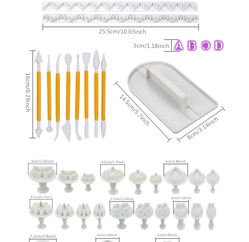 Украшения для тортов помадка набор инструментов/набор Снежинка плунжера резак для помадки резак для писем печенья тиснение брови фонтанты ролик 607