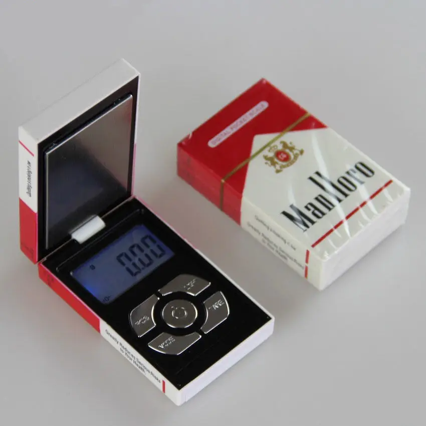 Cigarette box jewelry scale powder pocket mini electronic scale