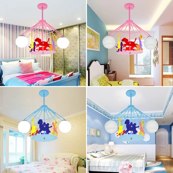 

Children's room pendant lamp bedroom lamp creative carousel lamp suction pendant light boy cartoon lamp WL5051742