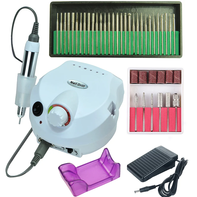 

35000/20000 RPM Electric Nail Drill Machine Bits Set Manicure Pedicure Gel Remover Equipment Left Hand Strong File Polishing Kit