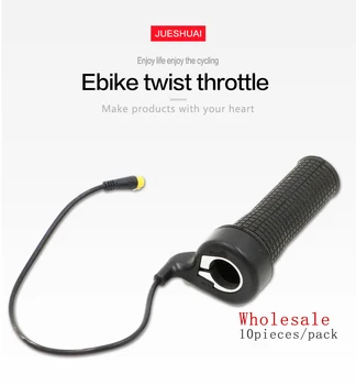 

E Bike Twist Throttle Flexible Gear Shift Waterproof Plug Cable Electric Bicycle Accelerator E-bike Parts Motor Kit Wholesale
