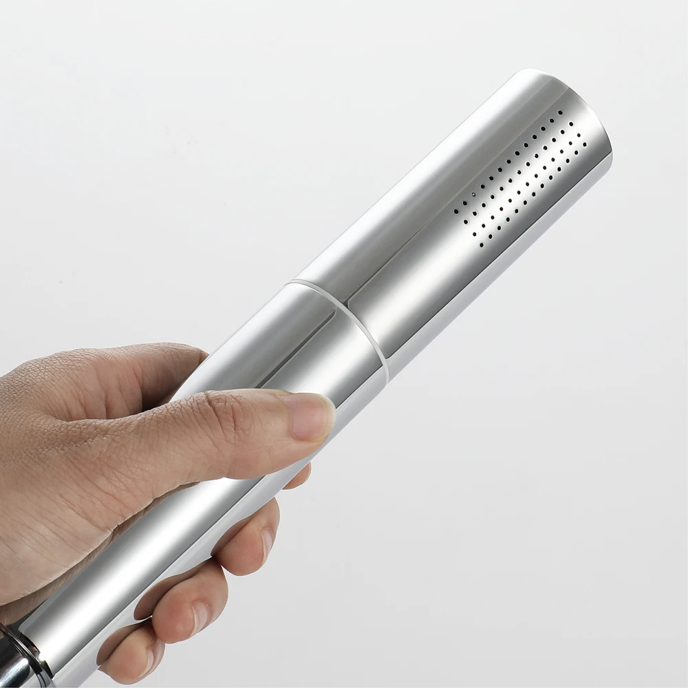pistola banheiro mao segurar chuveiro latao coluna 02