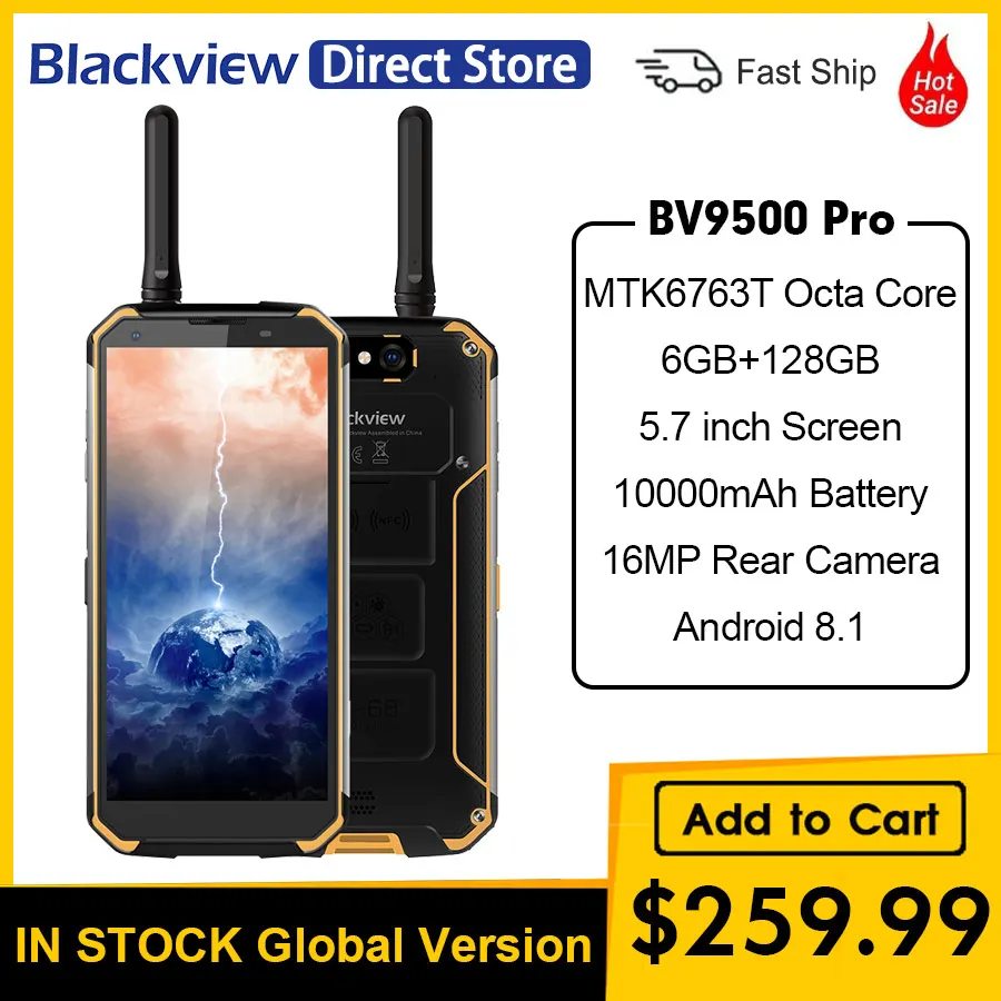 Blackview BV9500 Pro смартфон с 5 дюймовым дисплеем восьмиядерным процессором MTK6763T ОЗУ 6 ГБ