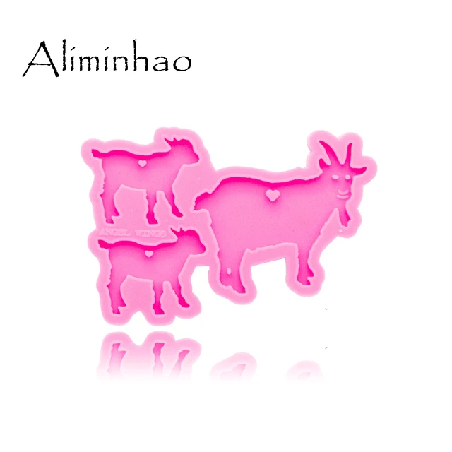Dy0281 Fényes Kecskecsalád Szilikon Formák Diy Juhok Apa/Anya/Csecsemő Gyanta Epoxi Kulcstartó Penész Divat Ékszerek Kulcstartókhoz - Image 5