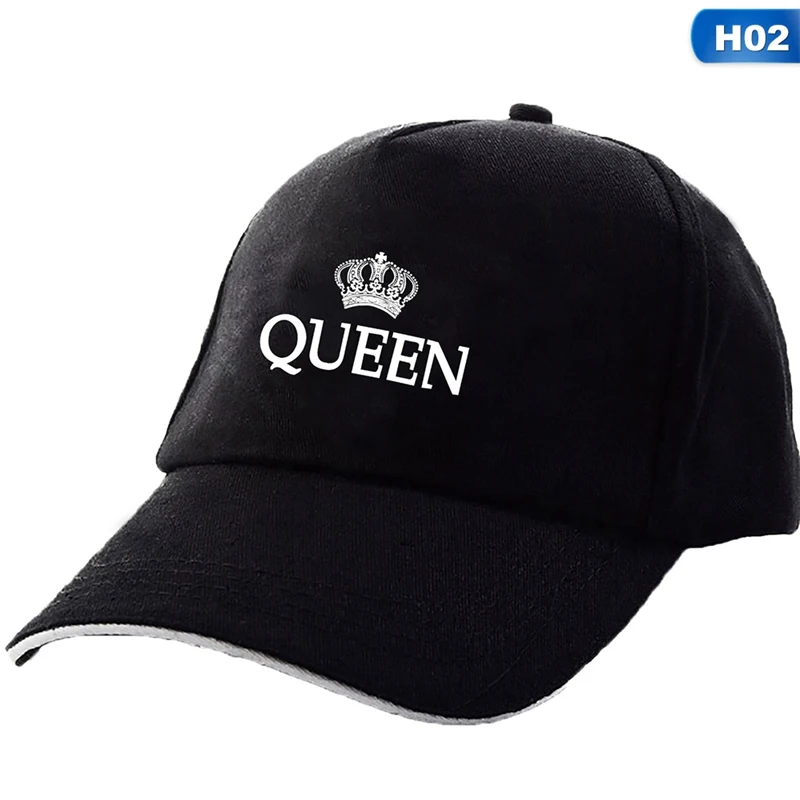 2 Новинка, кепки KING QUEEN, новая мода, хип-хоп бейсболки, холщовая шапка с буквенным принтом, для влюбленных, Snapback, Солнцезащитная шляпа для мужчин и женщин, шапки - Цвет: 2