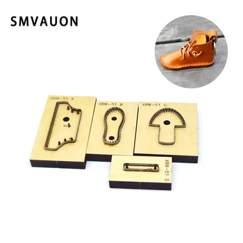 

Leather Die Cut DIY Leather Craft Shoes Design Key Chain Pendant For Bag Wooden Cutter Cutting Mould Template Hand Punch Tool