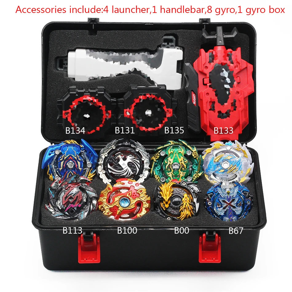 Beyblade Burst игрушка B150 B149 B148 металлический Funsion Bayblade набор коробка для хранения с ручкой пусковая пластиковая коробка игрушки для детей - Цвет: B7