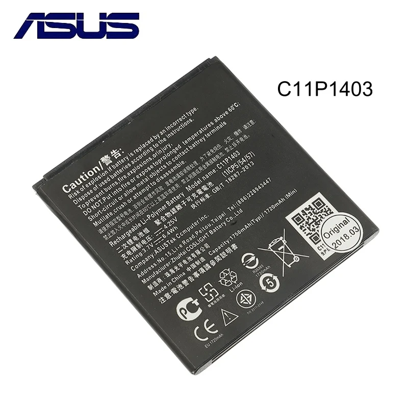 

Original ASUS C11P1403 Battery For Asus ZenFone4.5 ZenFone 4.5 A450 1750mAh High Capacity