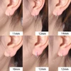 High Quality 1 Pair 6-18mm Small Hoop Earrings Silver Color Circle Hoop Earring for Women Men Ear Rings Clip Huggie Earrings ► Photo 2/6