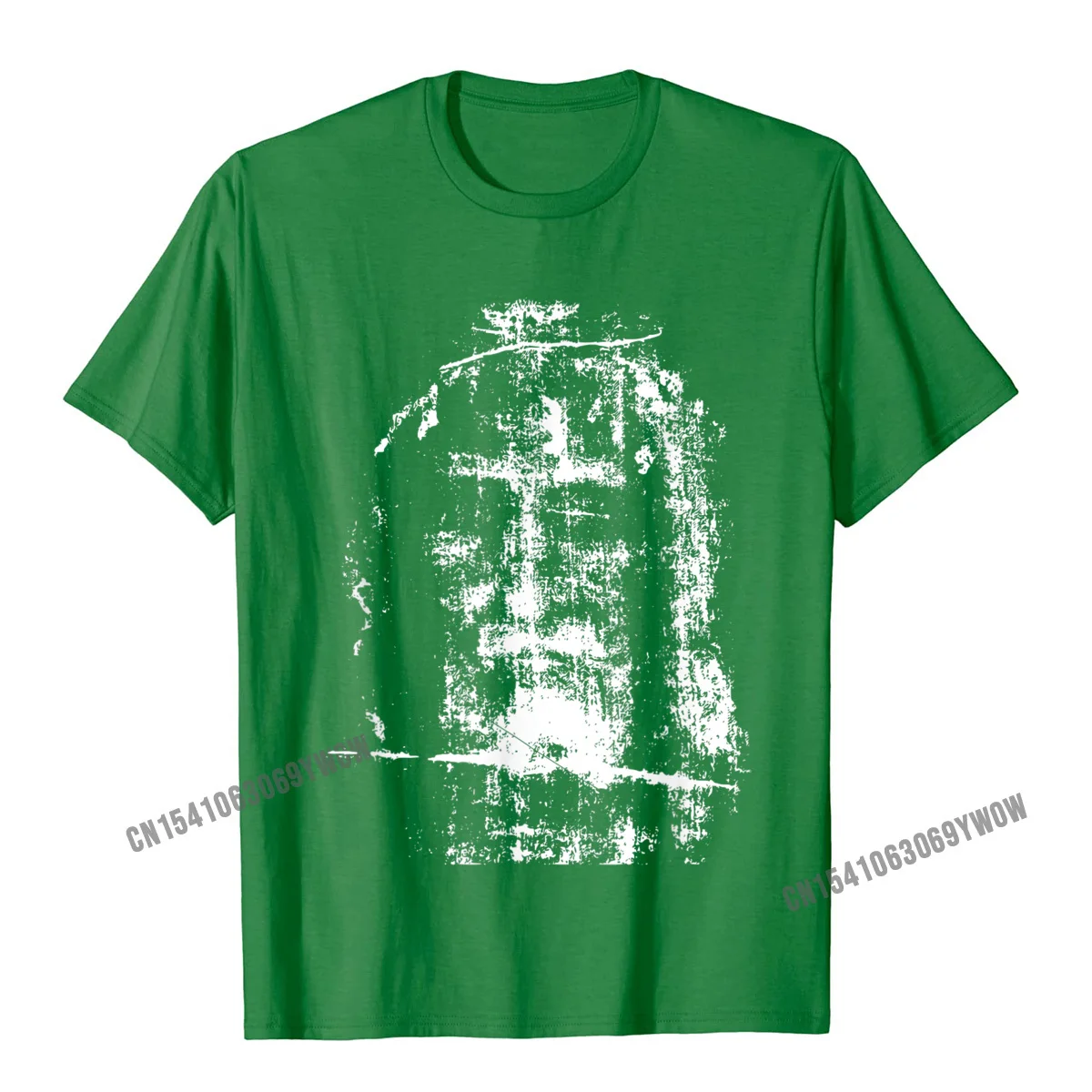 cosie Camisa Summer Fall 100% Cotton O-Neck Man Tees Customized Tee-Shirt Oversized Short Sleeve Top T-shirts Free Shipping Shroud of Turin Jesus Christ Face T-Shirt__597 green
