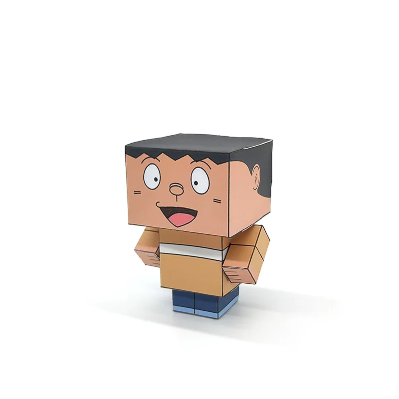 No-glue Doraemon Big G Konta Takeshi Милая Мини 3D бумажная модель бумажное ремесло Аниме Фигурка DIY Cubee дети взрослые игрушки для рукоделия CS-041
