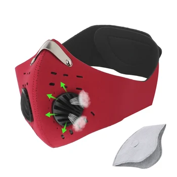 

Protective Cycling Mask Activated Carbon Anti-Pollution Masks Cycling Mask With Filter 1pc Breathing Valve