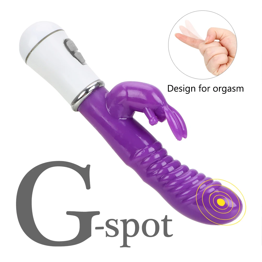 Rabbit Vibrator With Clitoral Stimulator And G-spot Massager_voghion.com