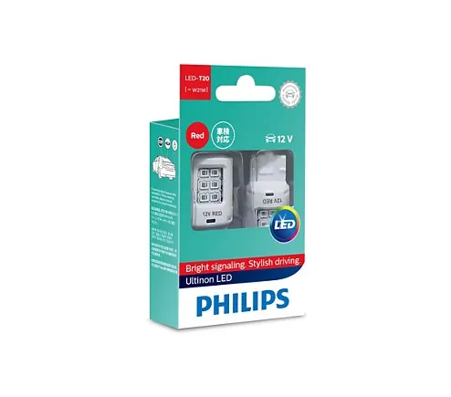  Lamp W21W 12V-LED 25W (W3x16d RED Ultinon LED (Pack 2 pcs) PHILIPS 11065ULRX2 - 10000007856335
