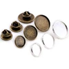 20pcs 12mm Inner Size Silver Simple Style Cabochon Base Cameo Setting Charms Pendant (A2-02) ► Photo 2/5