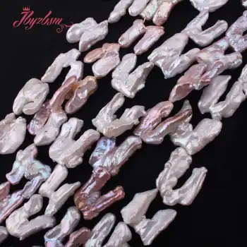 

20-30mm Irregular V Shape Freshwater Pearl Beads Loose Natural Stone Beads For Jewelry Making DIY Necklace Bracelets Strand 15"