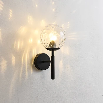 

LED Wall Lamp lampada Bedroom Beside Wall Light Indoor Decoration Corridor Lighting Black/Gold Sconce AC90-260V