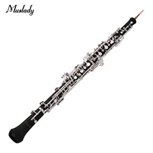 Muslady Профессиональный oboe C Ключ полуавтоматический стиль никелированные ключи деревянный духовой инструмент с гобо Рид перчатки кожаный чехол
