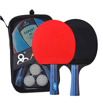 

Table Tennis Racket Double Side Reverse Rubber Faced Beginner Training Ping-Pong Board Table Tennis Racket Set