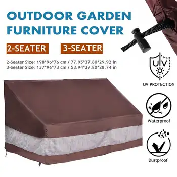 

2/3 Seaters Waterproof Outdoor Furniture Cover Patio Garden Rain Snow Chair Covers Sofa Table UV Protection Dust Proof Covers