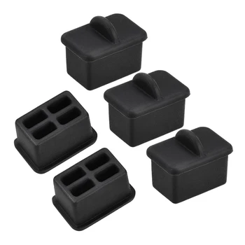

uxcell 5pcs SFP-A Silicone Protectors Port Anti Dust Cap Cover 14 x 9 x 8 mm Fitting Hole Size Black