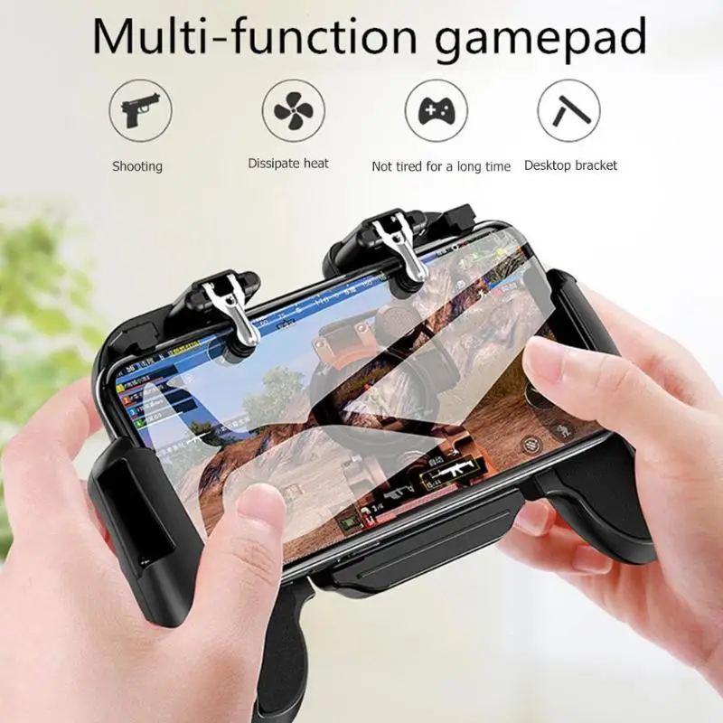  Mobile Phone Trigger L1R1 Button Aim Key With Cooling Fan Holder For Android Ios Game Pubg Gaming S