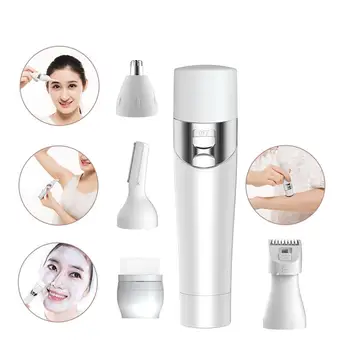 

5 In 1 Electric Hair Removal Device Razor Body Epilator Rechargeable Leg Arm Armpit Eyebrow Depilator For Women Girls Ladies