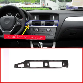

Carbon Fiber ABS Chrome Center Console Air Conditioning Outlet Vent Frame For BMW X3 F25 2011-17 X4 F26 2014-17 Car Accessories