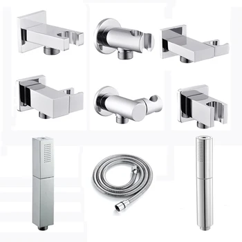 

Bathroom Accessories Spray Hand Hold Shower Rainfall Brass Shower Holders Shower Hose 1.5m Polished Chrome Color