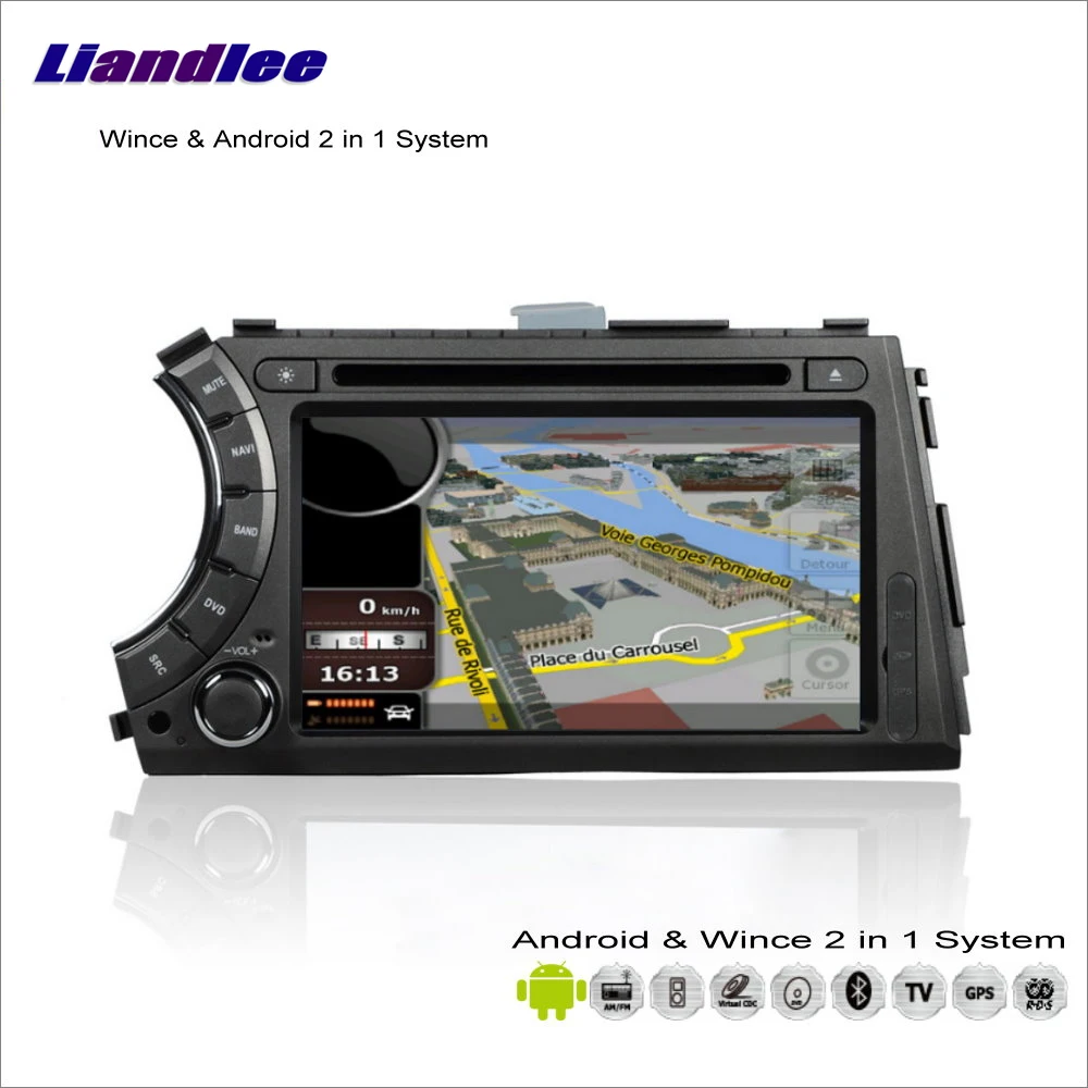 Мультимедийная стереосистема Liandlee Android для SSangYong Actyon / Kyron 2005 ~ 2013 S160 радио BT CD DVD