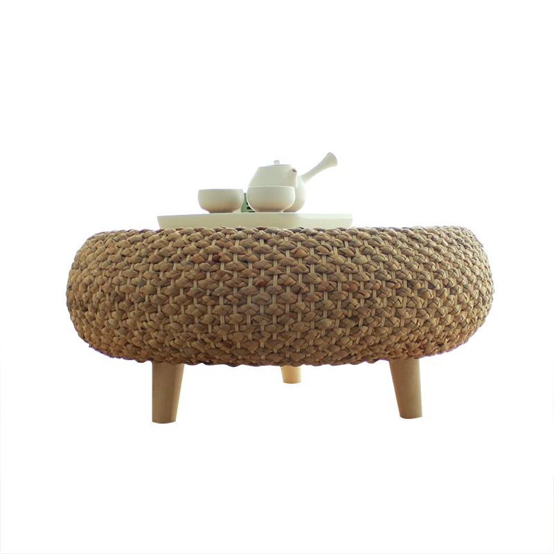Straw Bay Window Table Tatami Small Coffee Japanese Simple Kang Floor Low Solid Wood |