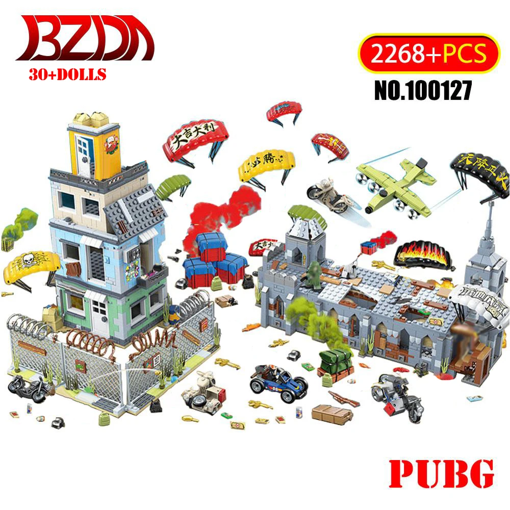 BZDA 2268 шт. PUBG MOC Battleground игровой косплей строительные блоки городской шлем броня