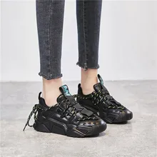 Новая зимняя повседневная обувь на толстой подошве с губчатой подошвой женские нескользящие ботинки на толстой подошве Теплая Обувь На Шнуровке женская обувь Z11-52