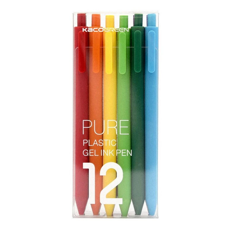 

Xiaomi 12 Colors Colorful Sign Pen 0.5Mm Refill Signing Pens Ballpoint Pen Japan Ink Durable School Stationery