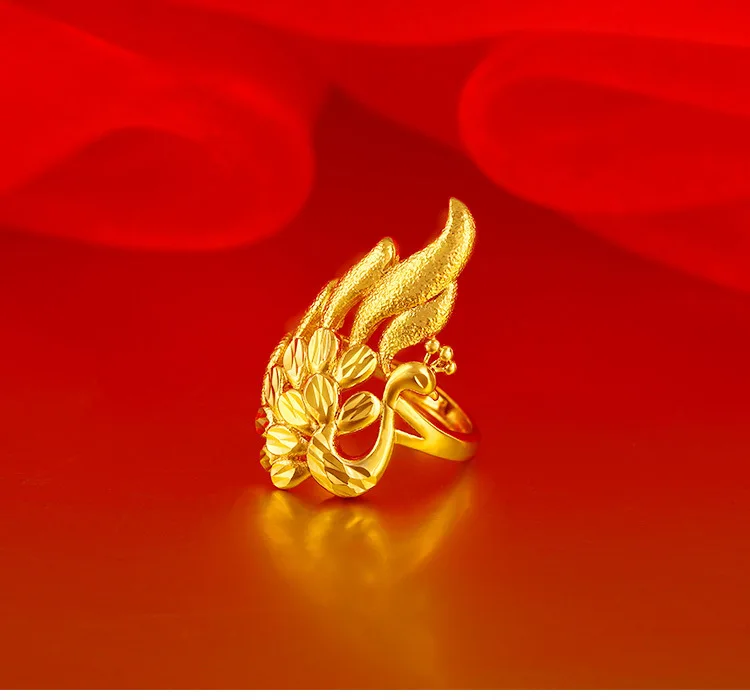 

Gold-plated bride retro wedding ring fashion explosion phoenix temperament female ring
