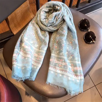 

Women Scarf Cotton Linen Casual Print Flower Shawl wrap Letters Pashmina Tour Air conditioner Sunscreen Autumn Accessories