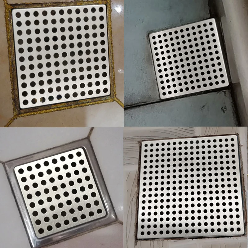 Fipoque 304 stainless steel hair catcher shower drain cover with