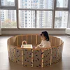 Kids Playpen Ocean Ball Pit Baby Infant Foldable Pool Soft Round Colorful Balls Fence Play Space Room Decoration 4